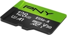 Karta pamięci PNY Elite-X microSDXC 128GB Industrial Class 10 UHS-I V30 A1 + SD-adapter (P-SDU128U3WX-GE) - obraz 3