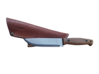 Туристический нож CSHF, углеродистая сталь, ручка дуб, чехол кожа, лезвие 120мм ADVENTURER BPS KNIVES - изображение 1