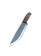 Туристический нож CSHF, углеродистая сталь, ручка дуб, чехол кожа, лезвие 120мм ADVENTURER BPS KNIVES - изображение 2