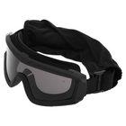 Захисні окуляри-маска SPOSUNE JY-026-2 оправа-чорна колір лінз сірий - зображення 5