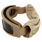 Захисні окуляри-маска SPOSUNE JY-027-4 оправа-хакі колір лінз сірий - изображение 6