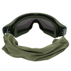 Захисні окуляри-маска SPOSUNE JY-023-3 оправа оливкова колір лінз сірий - зображення 6