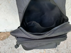 Черная тактическая сумка-рюкзак барсетка, бананка однолямочник MFH T0449 + USB выход - изображение 3