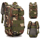 Тактический походный рюкзак Military T 414 25 L Камуфляжный пиксель - изображение 10