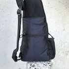 Черная тактическая сумка-рюкзак барсетка, бананка однолямочник MFH T0449 + USB выход - зображення 14