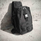 Черная тактическая сумка-рюкзак мессенджер барсетка MFH T0454 - изображение 5