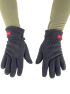 Тактичні зимові теплі рукавички з відкидними пальцями на флісі, багатоцільові рукавички XL Чорні - зображення 1