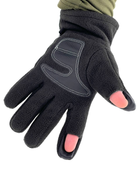 Тактичні зимові теплі рукавички з відкидними пальцями на флісі, багатоцільові рукавички L Чорні - зображення 5