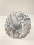 Защитный кавер чехол для шлема в универсальном размера с затяжкой на резинке, белого цвета - изображение 4