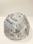Защитный кавер чехол для шлема в универсальном размера с затяжкой на резинке, белого цвета - изображение 5