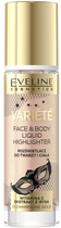 Płynny rozświetlacz do twarzy i ciała Eveline Cosmetics Variete Liquid Highlighter 01 Champagne Gold 30 ml (5903416043393) - obraz 1