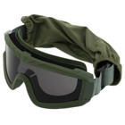 Захисні окуляри-маска SPOSUNE JY-026-1 оправа оливкова колір лінз сірий - изображение 5