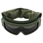 Захисні окуляри-маска SPOSUNE JY-027-3 оправа оливкова колір лінз сірий - зображення 2