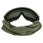 Захисні окуляри-маска SPOSUNE JY-027-3 оправа оливкова колір лінз сірий - изображение 7