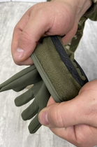 Тактичні зимові рукавички Soft Shell Tactical Gloves Olive S - зображення 3
