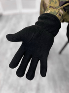 Тактичні рукавички флісові двошарові Tactical Gloves Black S - зображення 3