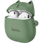 Беспроводные детские наушники Hoco EW45 Bluetooth с зарядным кейсом и микрофоном блютуз вкладыши зеленые