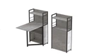 Стол книжка с этажеркой Практик 1 Ferrum-decor 1200x640x990 Черный металл ДСП Бетон 16 мм (FRD-104617)