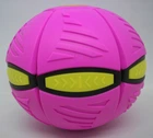 Мячик фрисби складной игровой Flat Ball Disc мяч трансформер летающая тарелка сетящаяся 6 LED