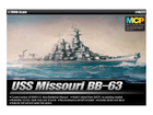 Модель з фанери Academy корабель BB-63 USS Missouri 1:700 (8809258925576) - зображення 1