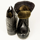 Берцы зимние кожаные черные, натуральный мех, подошва антистат, ботинки мужские 44 - изображение 3
