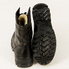 Берцы зимние кожаные черные, искусственный мех, подошва антистат, ботинки мужские 45 - изображение 3