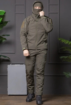Чоловічі штани Soft-shell на флісі з високою посадкою олива / вітрозахисні та водонепроникні M - зображення 4