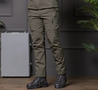 Чоловічі штани Soft-shell на флісі з високою посадкою олива / вітрозахисні та водонепроникні S - зображення 1