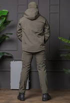 Чоловічі штани Soft-shell на флісі з високою посадкою олива / вітрозахисні та водонепроникні S - зображення 5