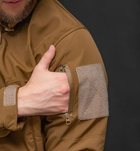 Чоловічий демісезонний костюм Softshell з Липучками під Шеврони колір койот Куртка і штани XL - зображення 3