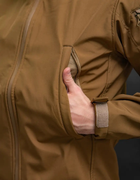Мужской демисезонный костюм Softshell с Липучками под Шевроны цвет койот Куртка и брюки L - изображение 6