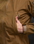 Мужской демисезонный костюм Softshell с Липучками под Шевроны цвет койот Куртка и брюки S - изображение 6