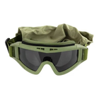 Очки тактические защитная маска олива с 3 линзами та с чехлом - изображение 3