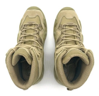 Водонепроницаемые демисезонные мужские ботинки Хаки 43 р Alop 60468654 из натуральной кожи и кордура Система быстрой шнуровки дышащая подкладка - изображение 3