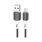 Кабель BOROFONE BX79 USB to Micro 2.4A, 1m, silicone connectors, Black/White