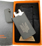 Електроімпульсна запальничка USB Lighter ZGP-23 з Гербом України, подарункова упаковка