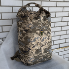 Сумка - Баул тактический 65 л поликордура Пиксель MELGO (армейский, влагозащитный вещевой мешок) - изображение 1