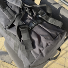 Тактична сумка, баул 90 л Оксфорд 600 D ПВХ Чорна MELGO - зображення 6