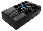 Джерело безперебійного живлення NJOY Token 800 (UPCSBLS680TTOAZ01B), Lin.int., 8 x Schuko, USB, LCD, пластик