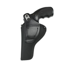 Кобура поясная для Револьвера 4" с клипсой синтетика/кожа (чёрная) - изображение 3
