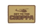 Нашивка 3D - Get to the Choppa - tan GFC - изображение 1