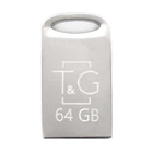 Флеш пам'ять TG 64GB USB2.0 універсальний T&G Metal 105 накопичувач/флешка для зберігання, перенесення та обміну даними Сталевий