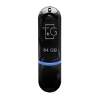 Флеш пам'ять TG 64GB USB2.0 універсальний T&G Jet 012 накопичувач/флешка для зберігання, перенесення та обміну даними Чорний