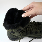 Зимние кожаные тактические берцы OKSY TACTICAL ЭКО·МЕХ Olive 40 размер - изображение 9