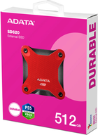 Dysk SSD ADATA SD620 512GB USB 3.2 Type-A 3D NAND TLC Czerwony (SD620-512GCRD) - obraz 4