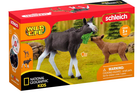 Zestaw do zabawy Schleich Wild Life Female Moose with Calf (42603) (4059433654027) - obraz 1