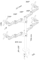 Настільне кріплення Neomounts FPMA-D935D4 Silver (8717371441722) - зображення 3