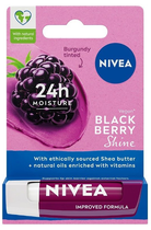 Pielęgnująca pomadka do ust Nivea Blackberry Shine 4.8 g (9005800363066) - obraz 1