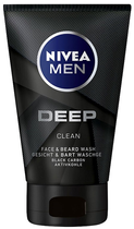 Очищувальний гель для обличчя та бороди Nivea Men Deep Clean 100 мл (4005900499486) - зображення 1