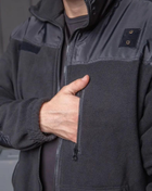 Чоловічий костюм Поліція чорний колір Флісова Кофта та штани Kayman / Кофта з водонепроникними вставками та липучками під шеврони 60 - зображення 6